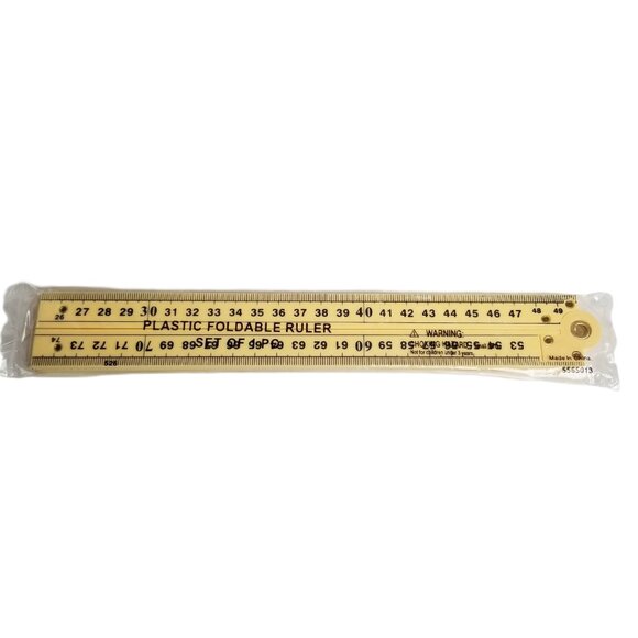 Folding Ruler Set 8 Pack 100cm Yellow Classroom Math Homeschool Measuring - Picture 3 of 6